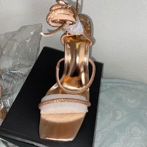 Strappy sandal heels